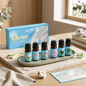 Himalayan Salt Lamp Diffuser & 12 Essential Oils Starter Bundle - SALKING