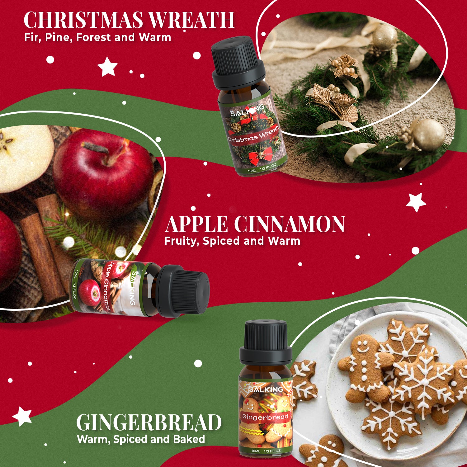 SALKING Christmas Diffuser Oils Set