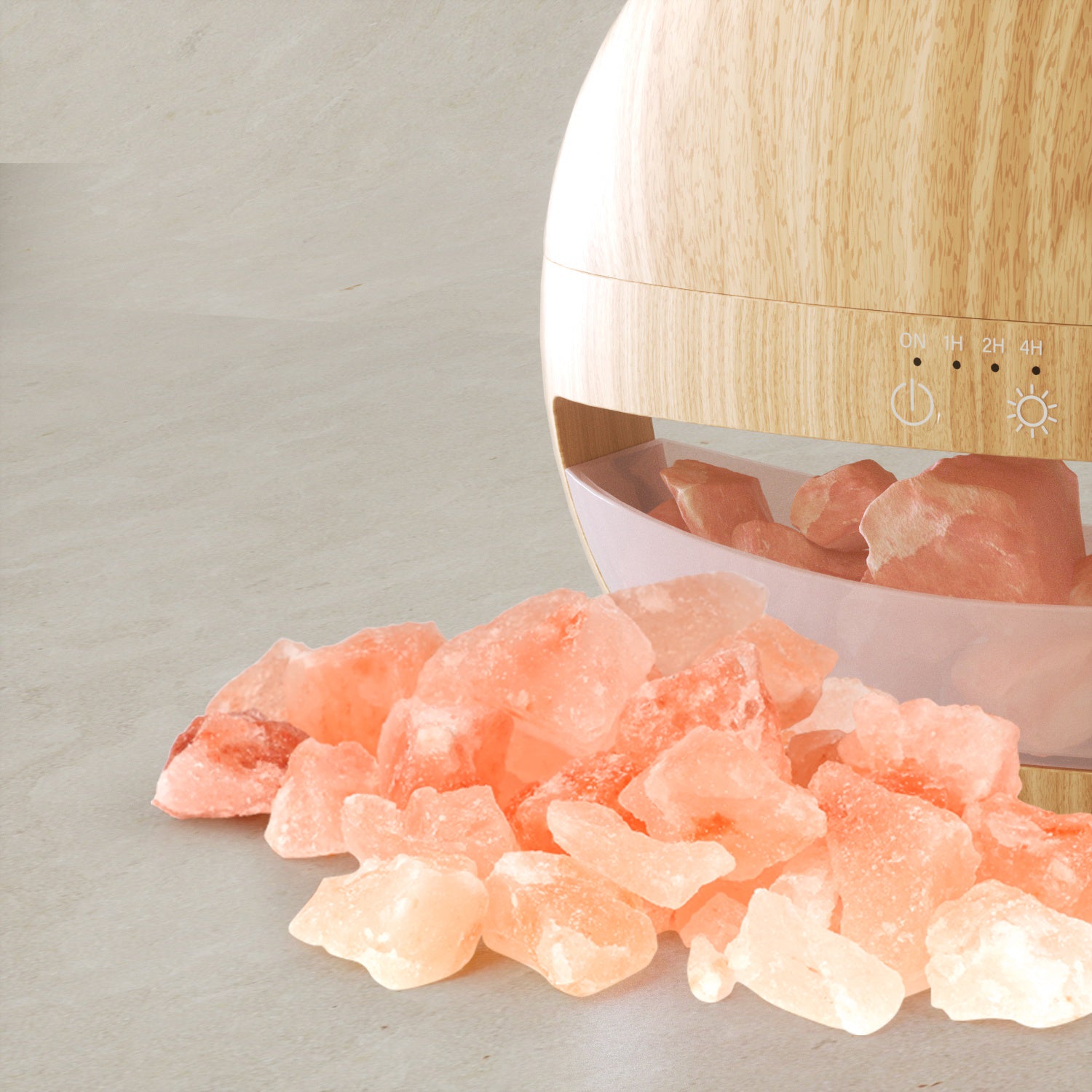 AQUAHEART Salt Lamp Diffusers(Wooden Grain)