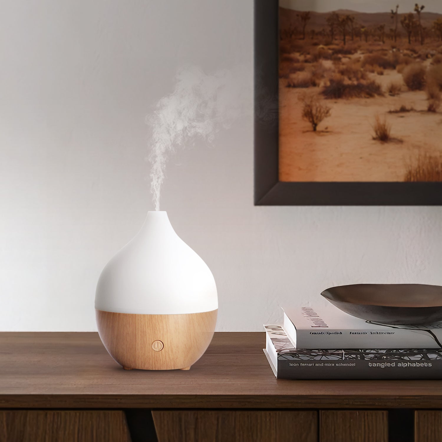 Portable mini coconut diffuser for office desk and small spaces