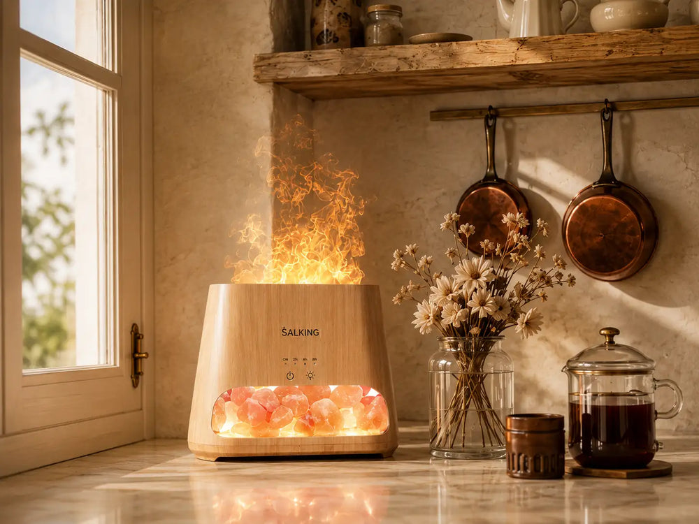 Salt Lamp Diffuser — Wooden Grain