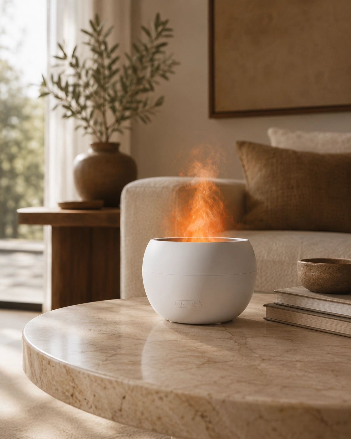 White FlameGlow diffuser