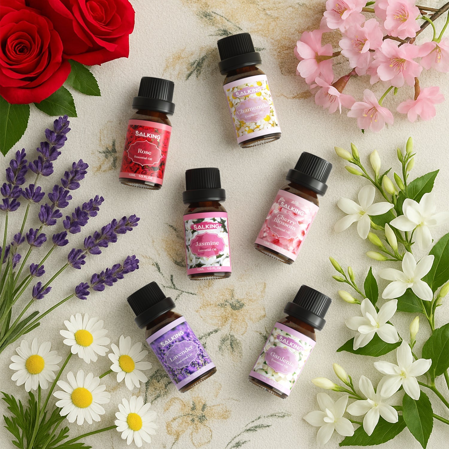 SALKING Floral Diffuser Oils Set