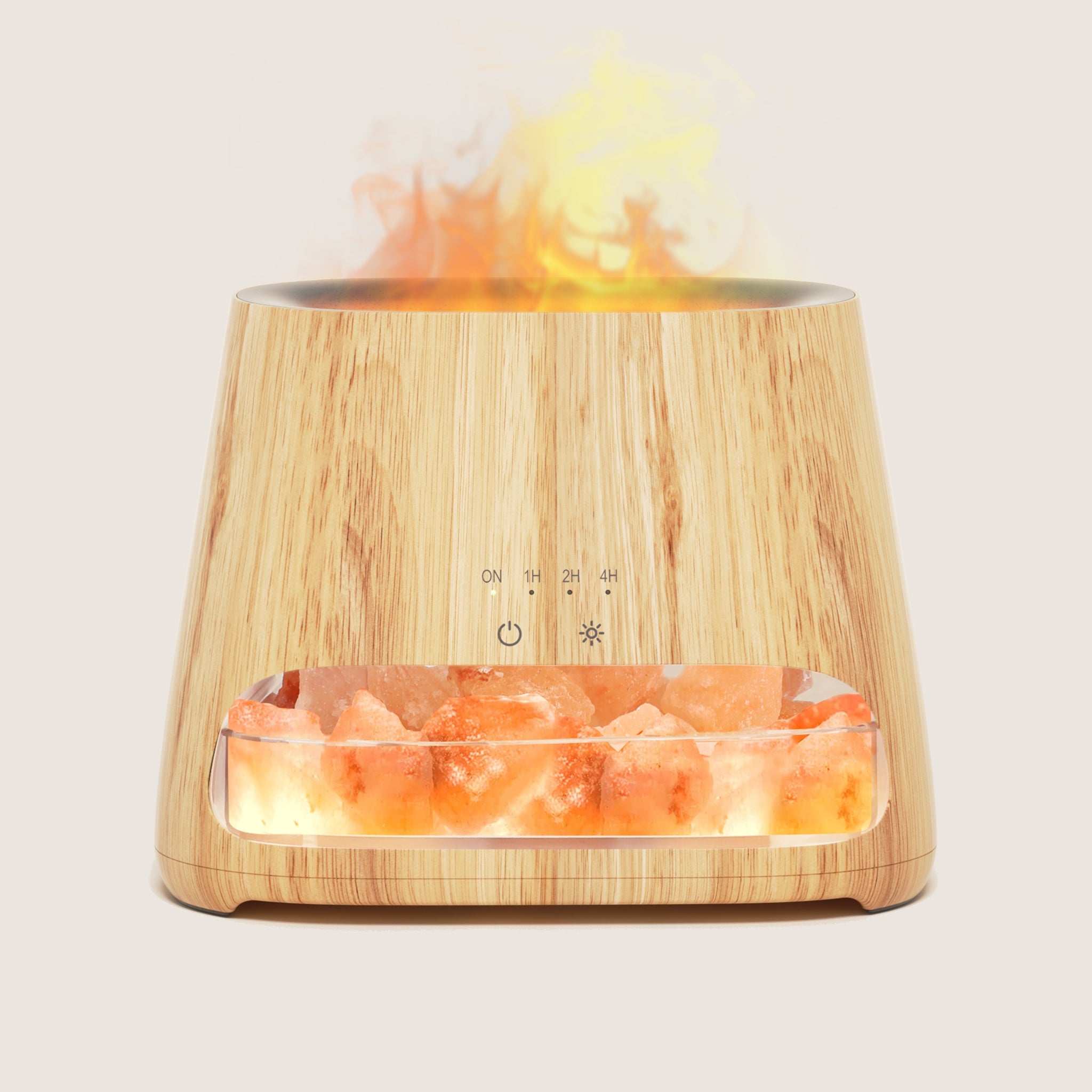 Himalayan Salt Lamp Diffuser with Realistic Flame Effect for Home Decor and Relaxation
