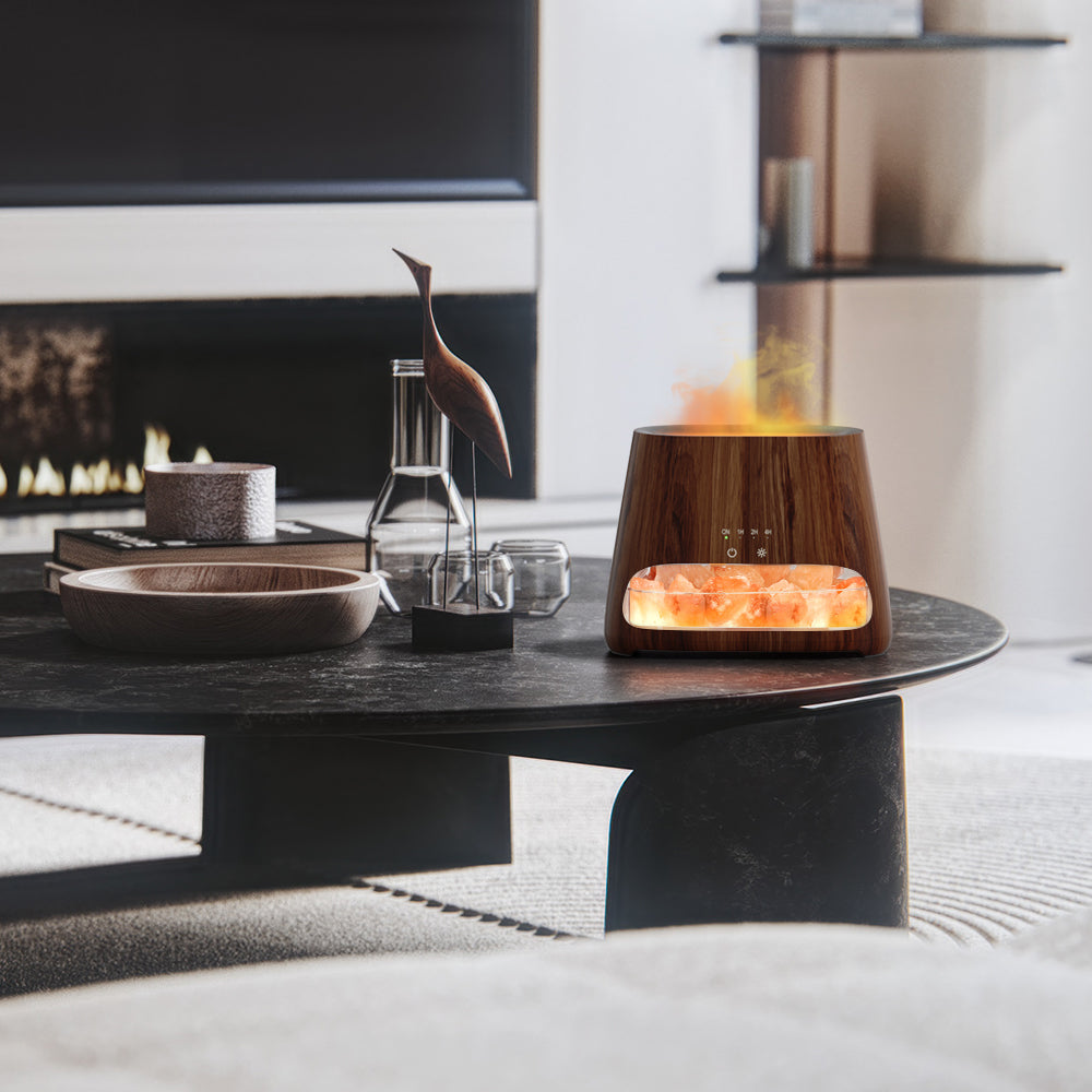 Salt Lamp Diffuser (Dark Wood)