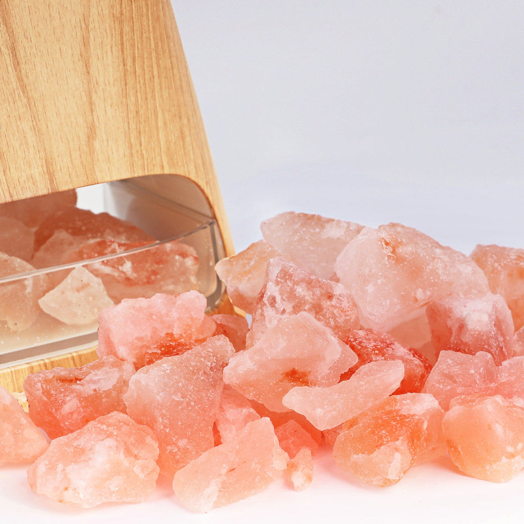 Pink Himalayan Salt Rocks for Air Purification and Negative Ion Release