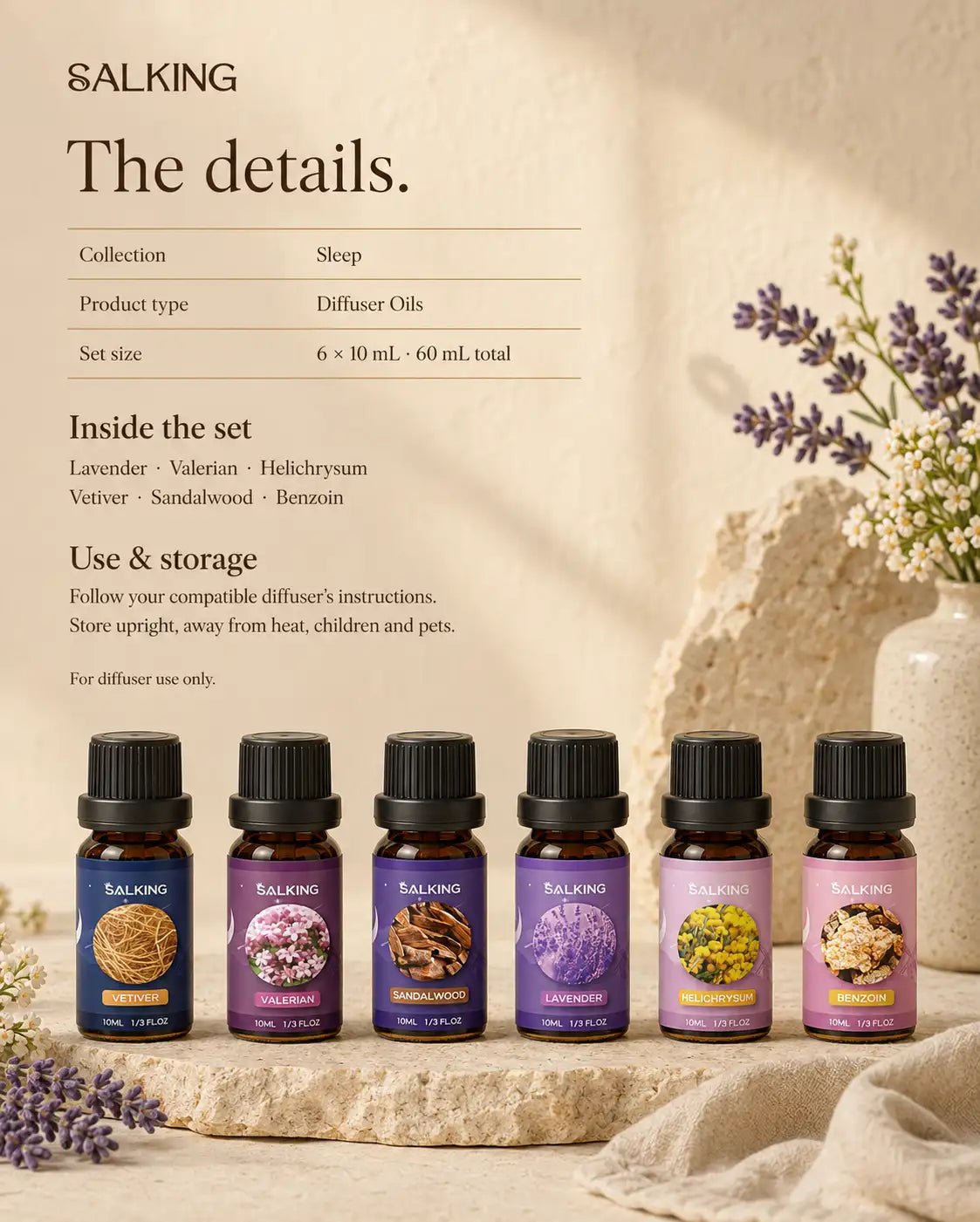 SALKING Sleep Diffuser Oils Set - SALKING_Essential oils Set_SALKING