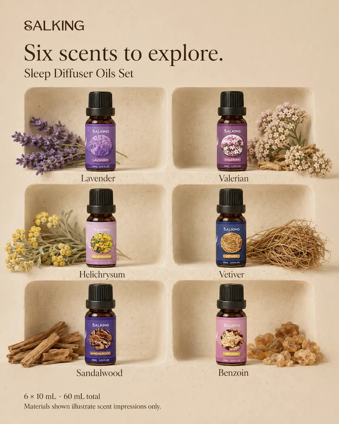 SALKING Sleep Diffuser Oils Set - SALKING_Essential oils Set_SALKING
