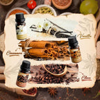 Close-up of the SALKING Spice Essential Oil Set in its gift box, showcasing the premium unboxing experience.